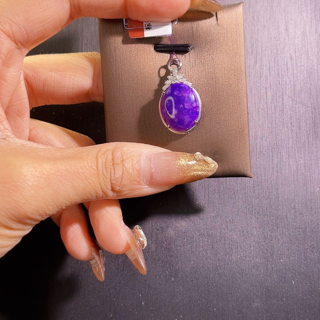 苏纪石（舒俱来）吊坠18K金镶嵌