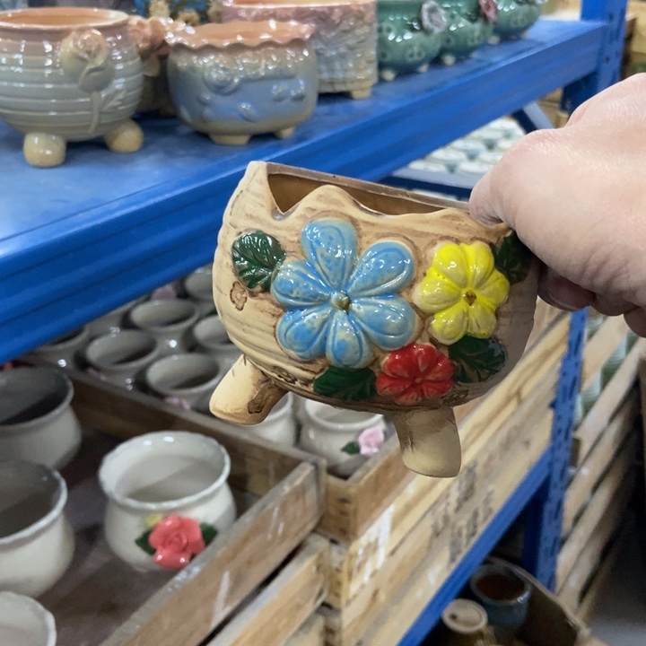 陶瓷花盆单场满9.9发9.5*8.5