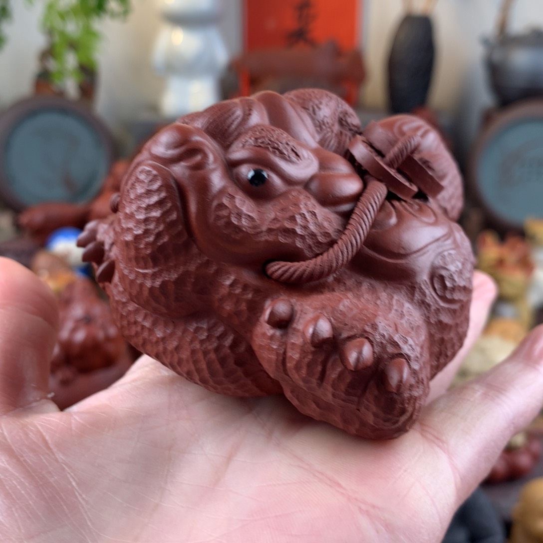 紫砂茶宠觅财金蟾