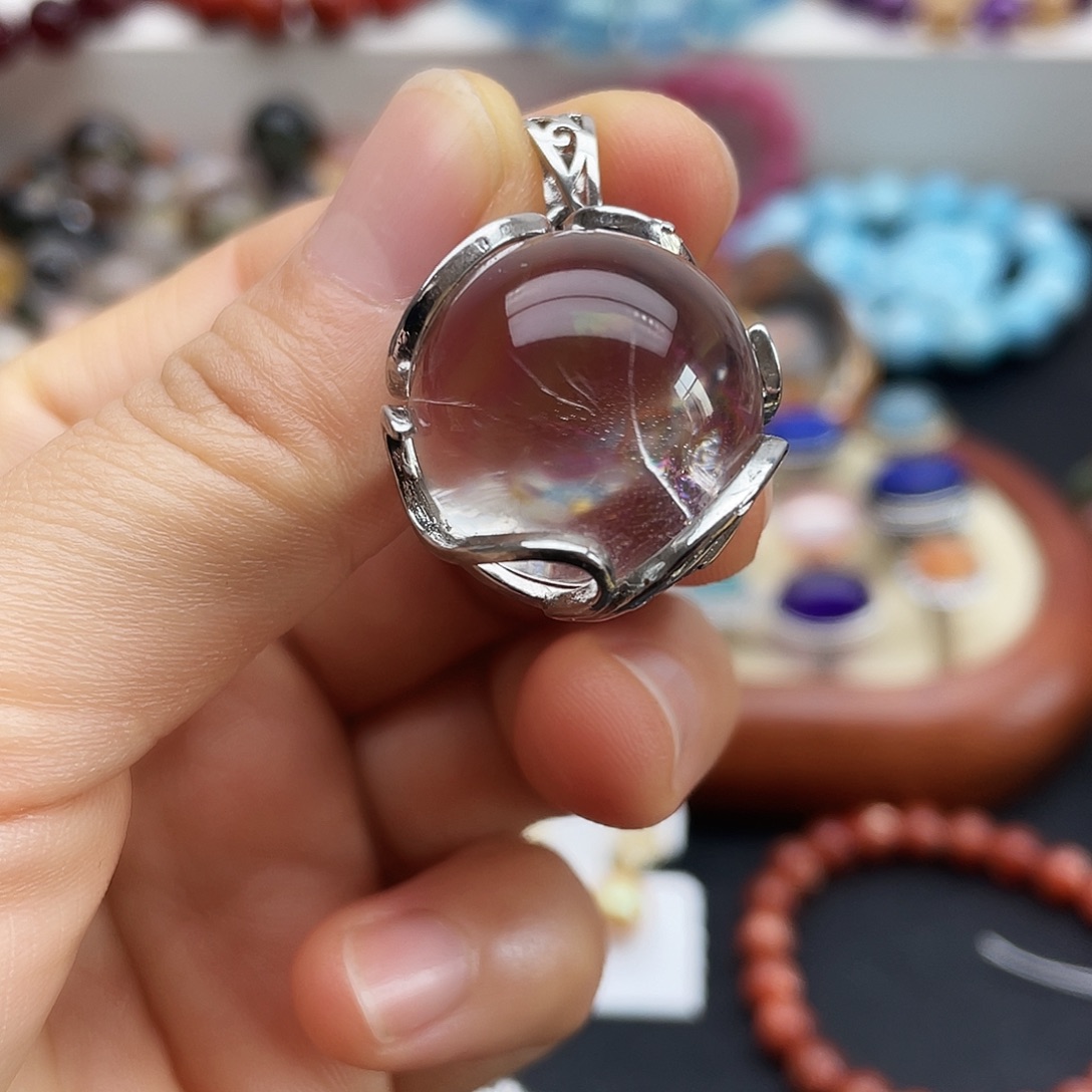 银S925镶嵌烟晶手链