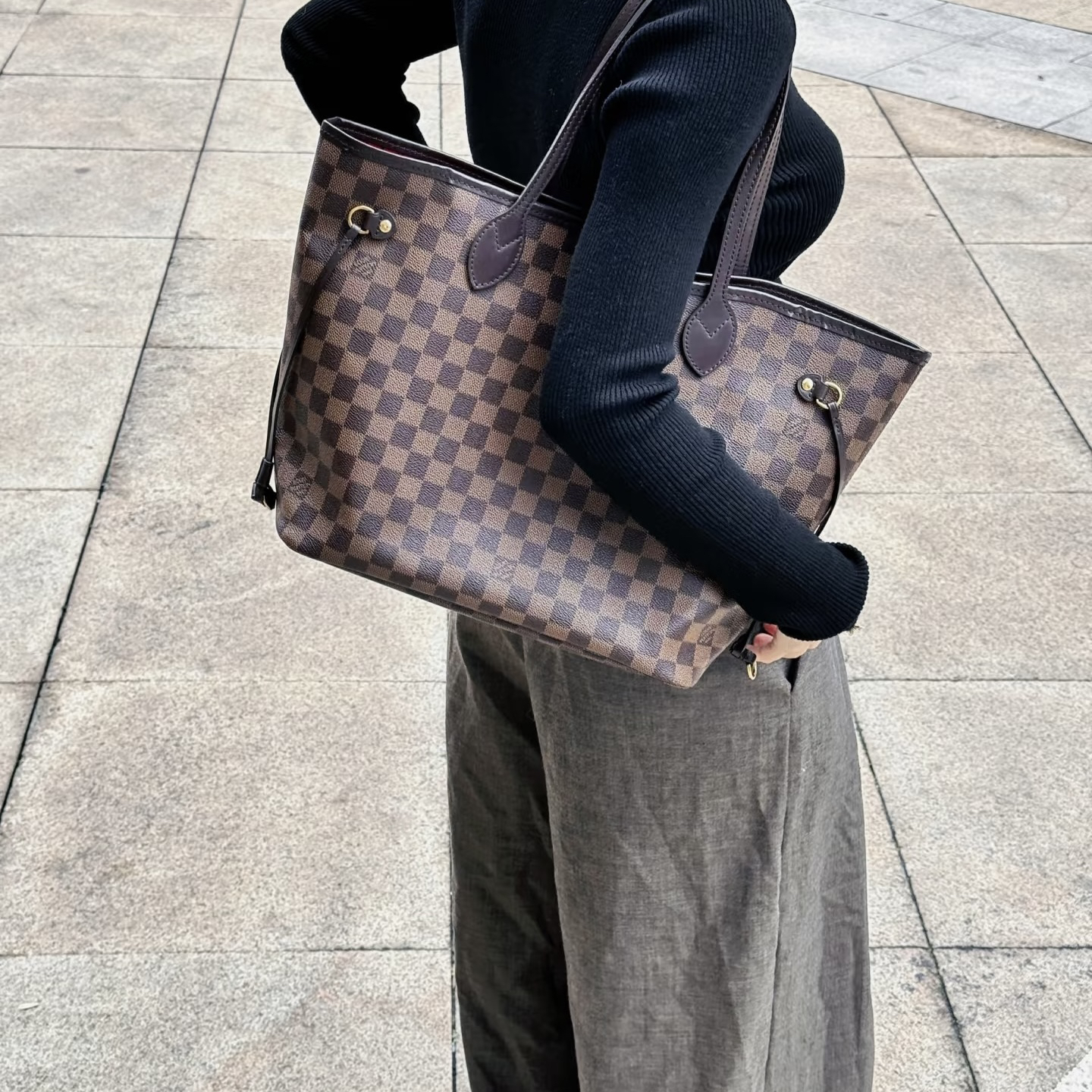 95新 LouisVuitton/路易威登 LV棋盘格购物袋972983