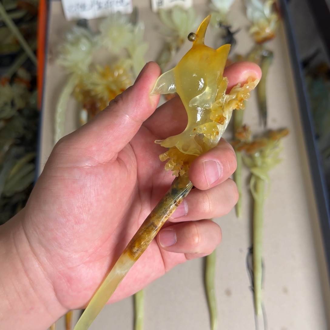 岫玉发饰未镶嵌明君玉簪贼拉好看