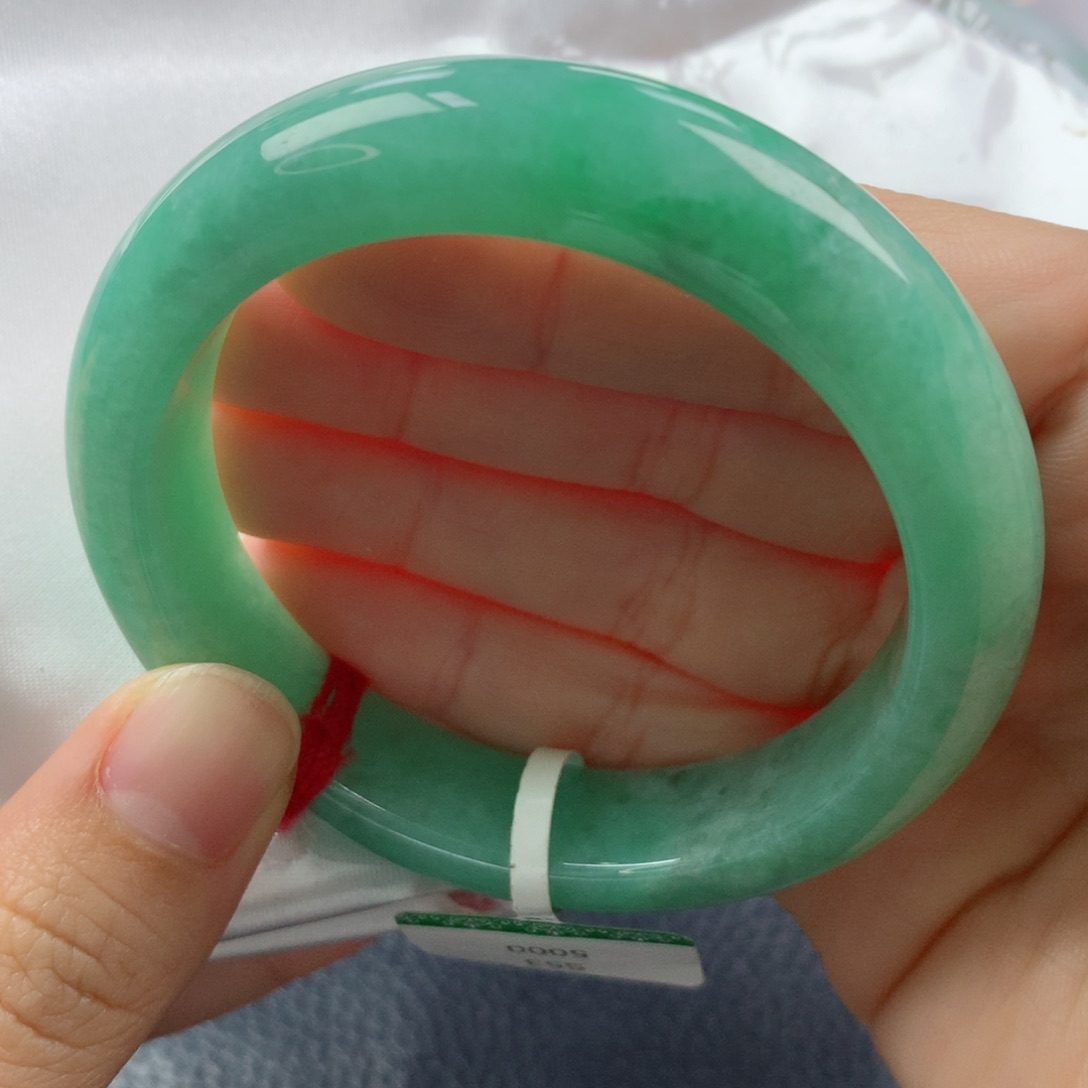 未镶嵌手镯翡翠缅甸天然翡翠A货53.3正