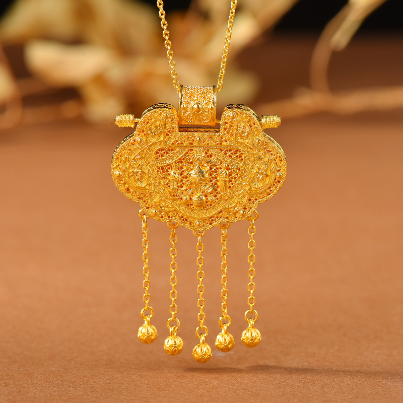 吊坠足银 【蜜夫人】足银吊坠 爆款天子门生复古精美吊坠