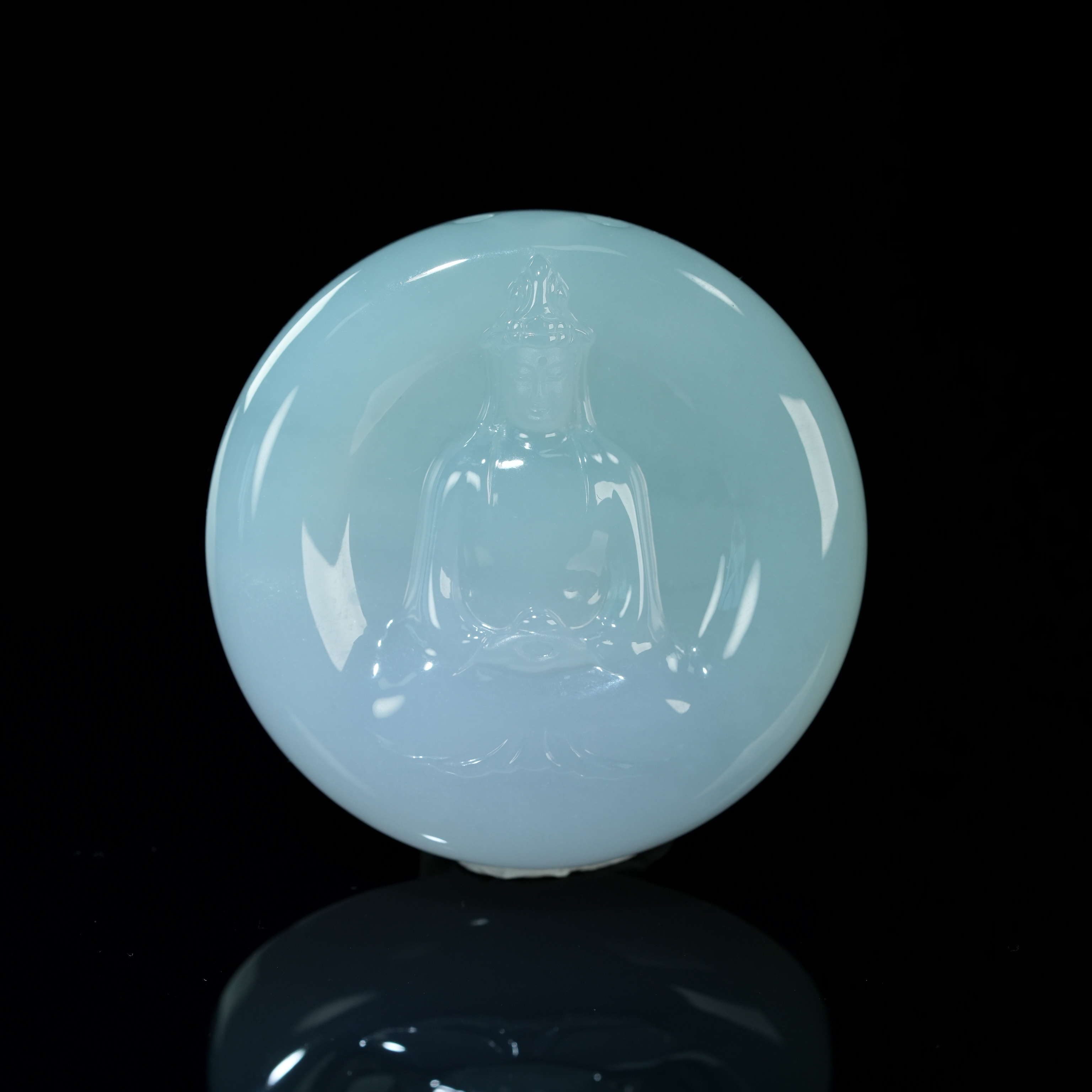 YQR025  素衣观音 翡翠挂件