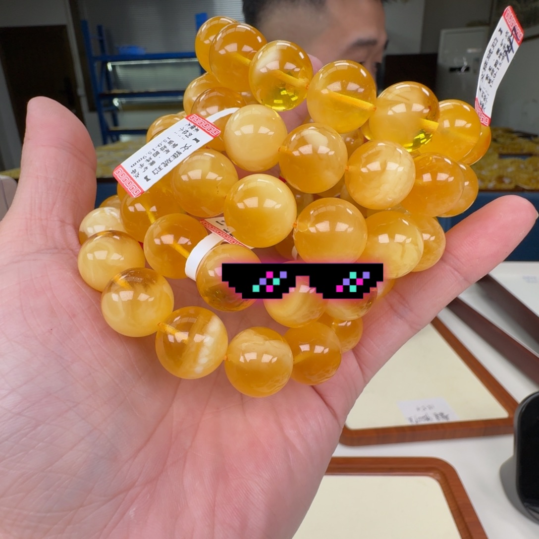 琥珀未镶嵌手链多样性发其一