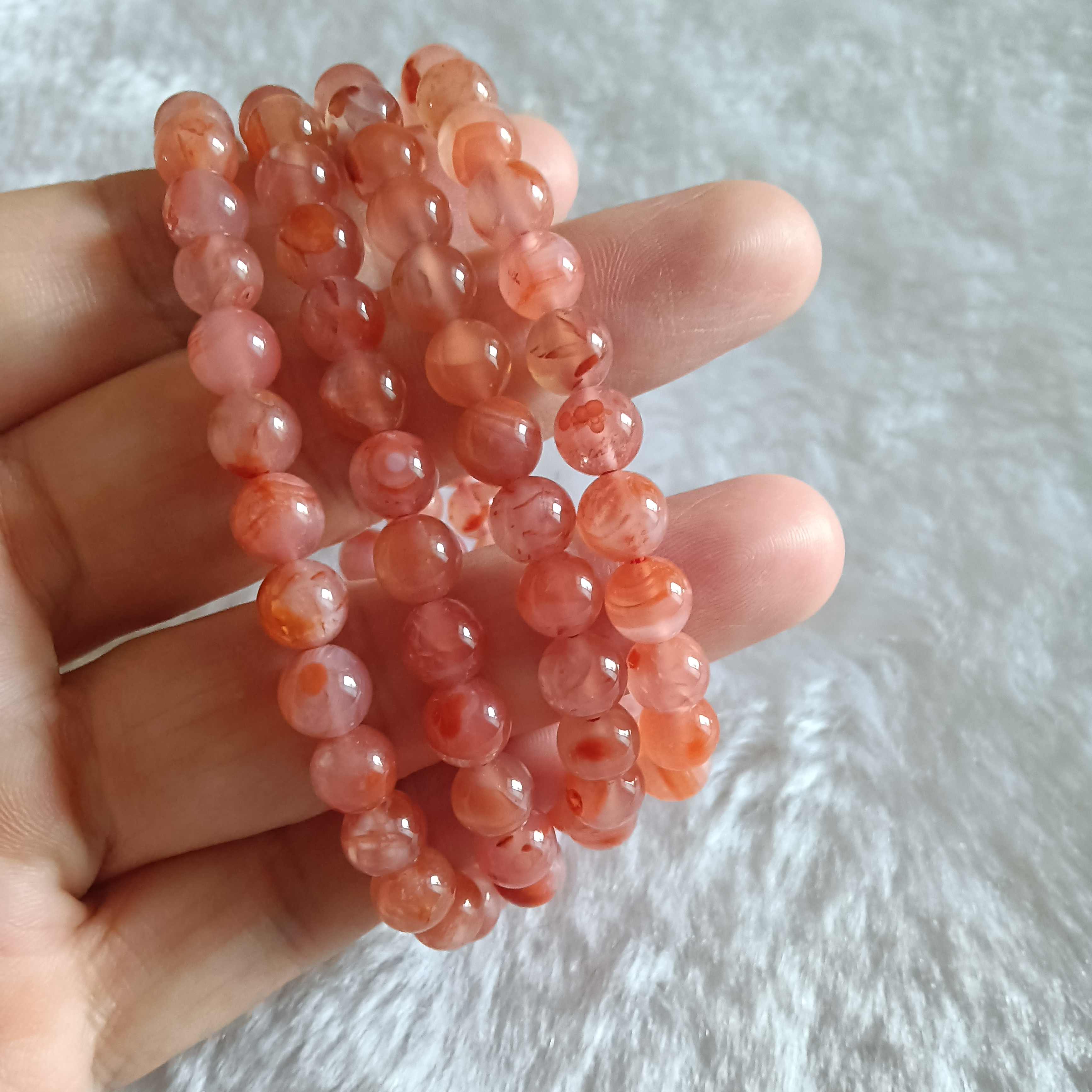 天然南红玛瑙手链7mm4圈