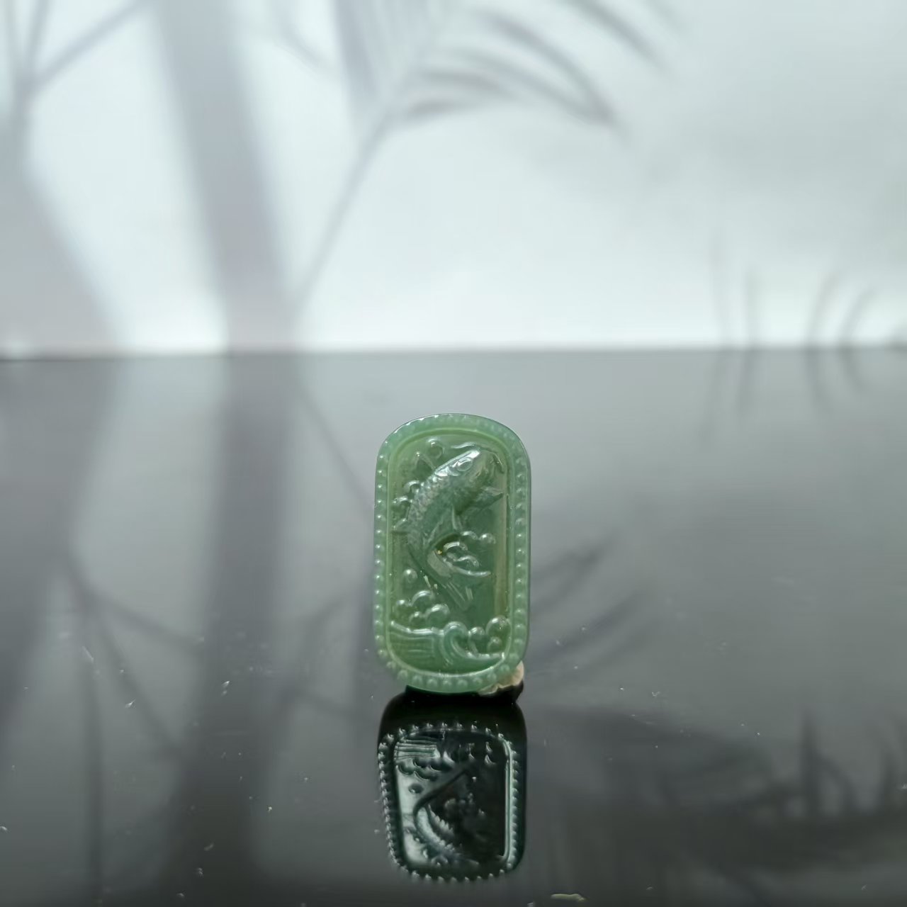 M和田玉好运锦鲤吊坠1202