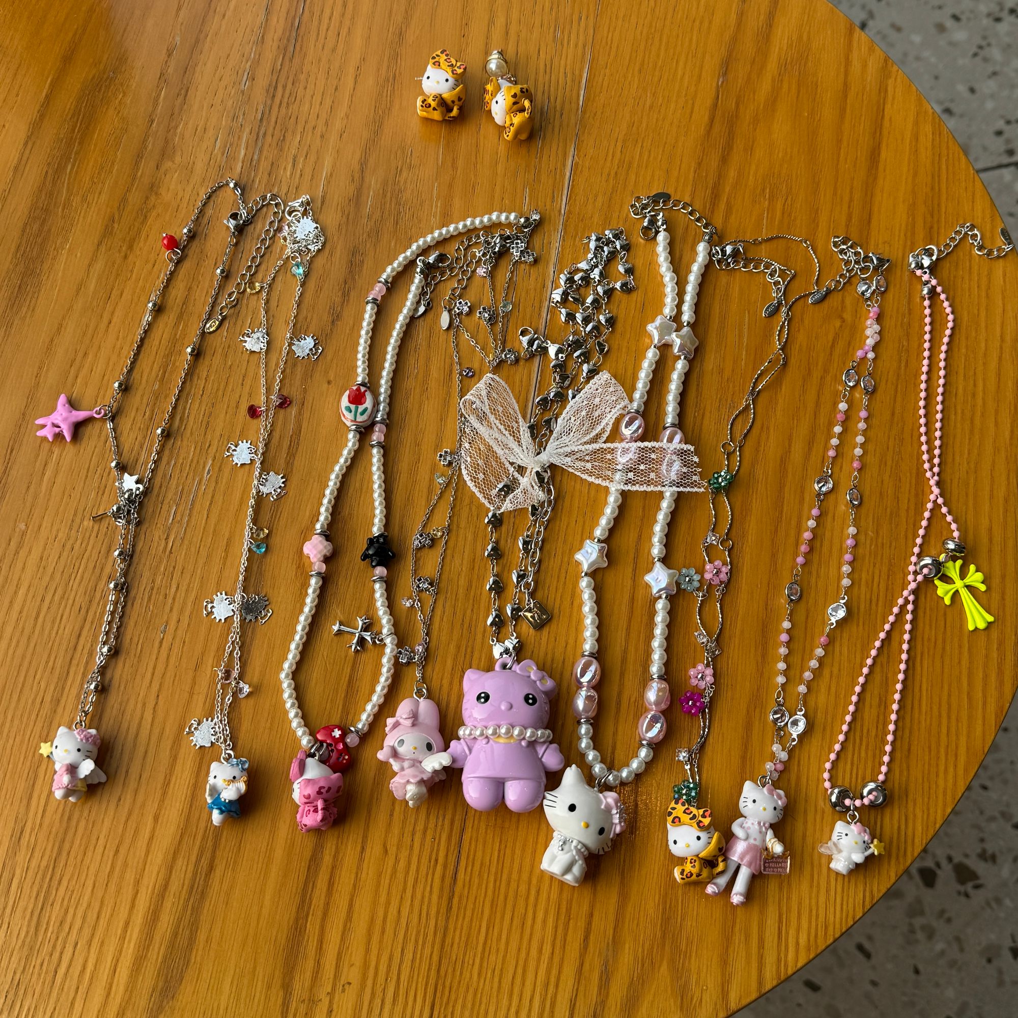 合金亚克力项链 可爱精致吊坠项链