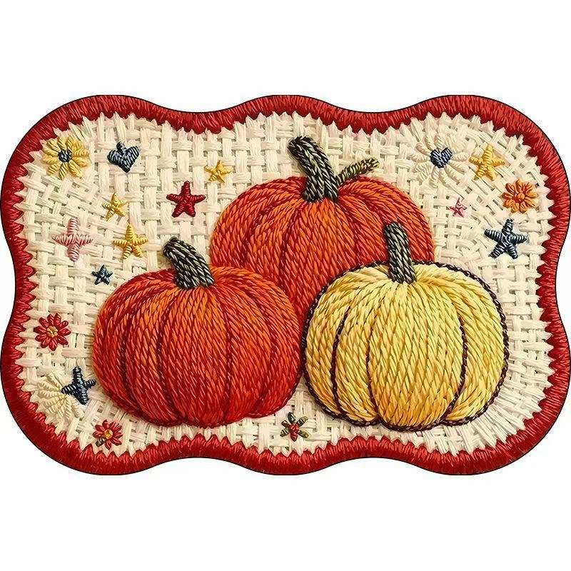 DT065大象葫芦南瓜地垫客厅厨房卫生间吸水防滑地垫90*60