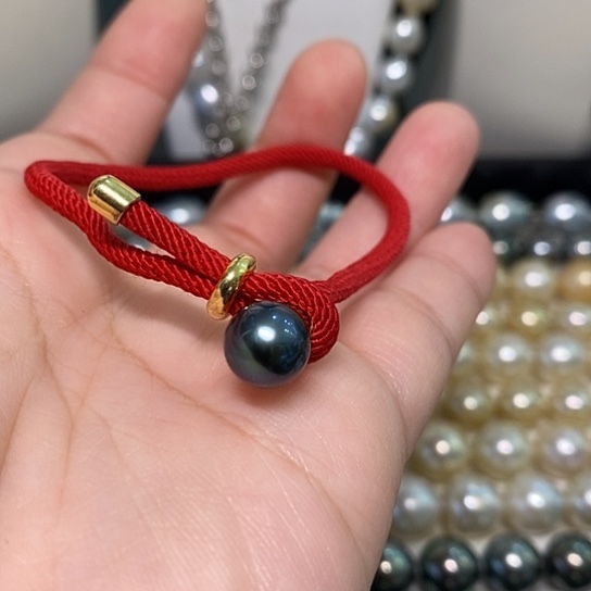 海水珍珠手绳银S925镶嵌9