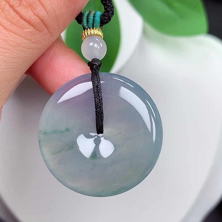 颈饰未镶嵌翡翠平安扣 29.6x5.3mm