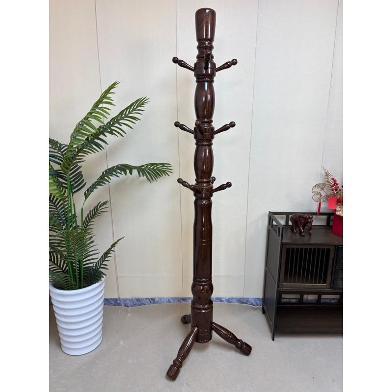 加粗E303实木衣帽架衣架子挂衣架衣服架落地家用卧室置物架