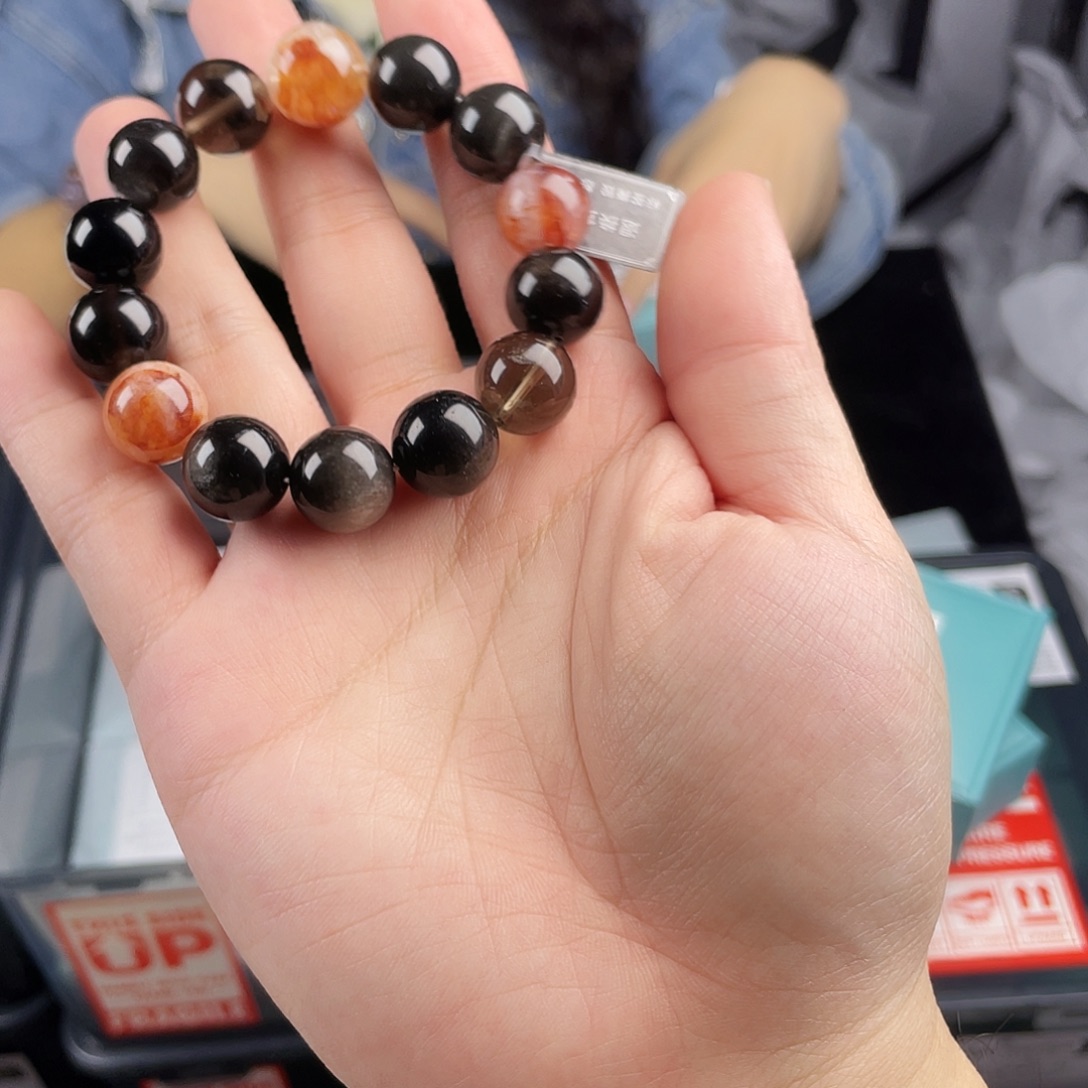 银S925镀金镶嵌手串水晶