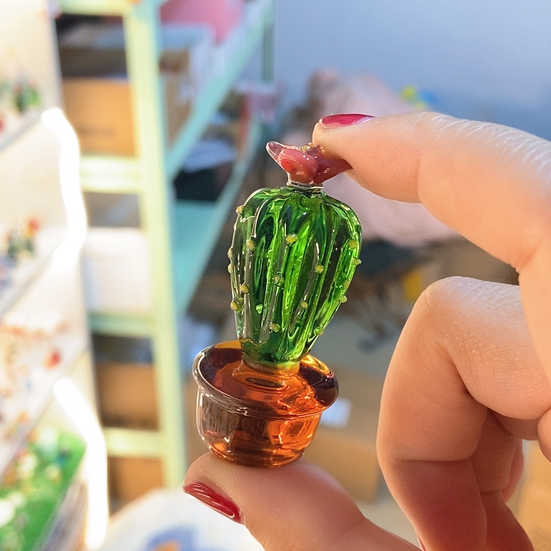 琉璃手工艺品仙人掌