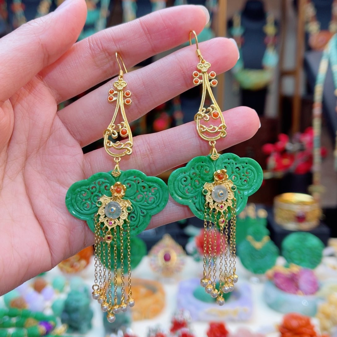 翡翠耳饰合金48小时鉴赏期