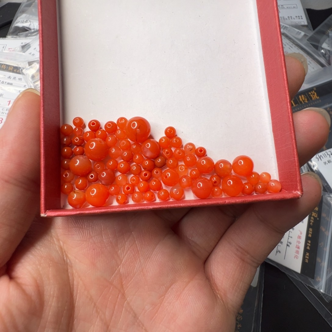 南红玛瑙散珠 Ax157号未镶嵌平****3
