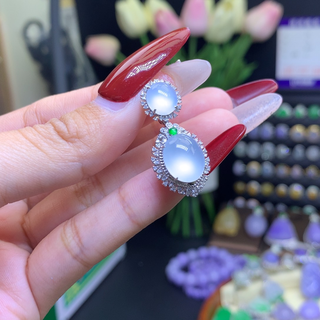 翡翠颈饰18K金镶嵌天然