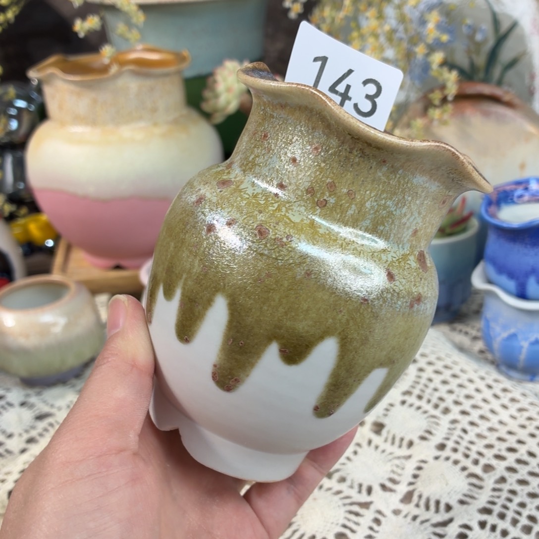 秒景德镇陶瓷花盆艺术