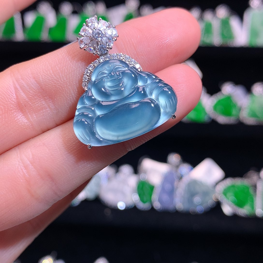 【闪购商品】颈饰银S925镶嵌翡翠天然翡翠