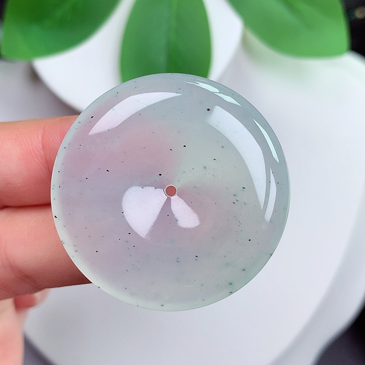 颈饰未镶嵌翡翠平安扣 36.9x6.3mm