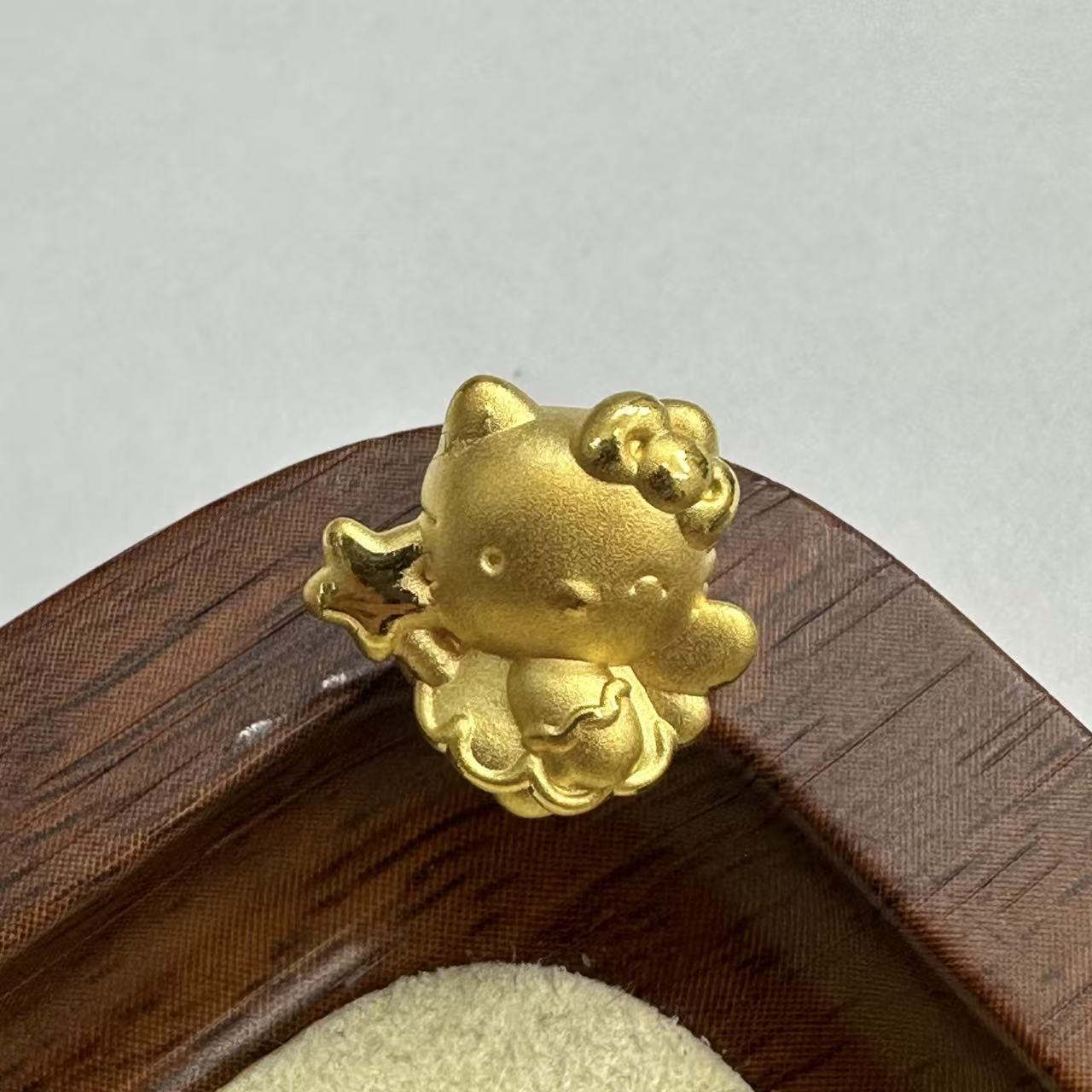 宝藏好物直播间足金999hello kitty转运珠黄金配件DP2651-01030