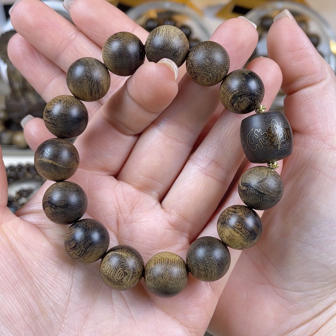 【闪购商品】沉香手串用****2越南芽庄白棋楠留疤