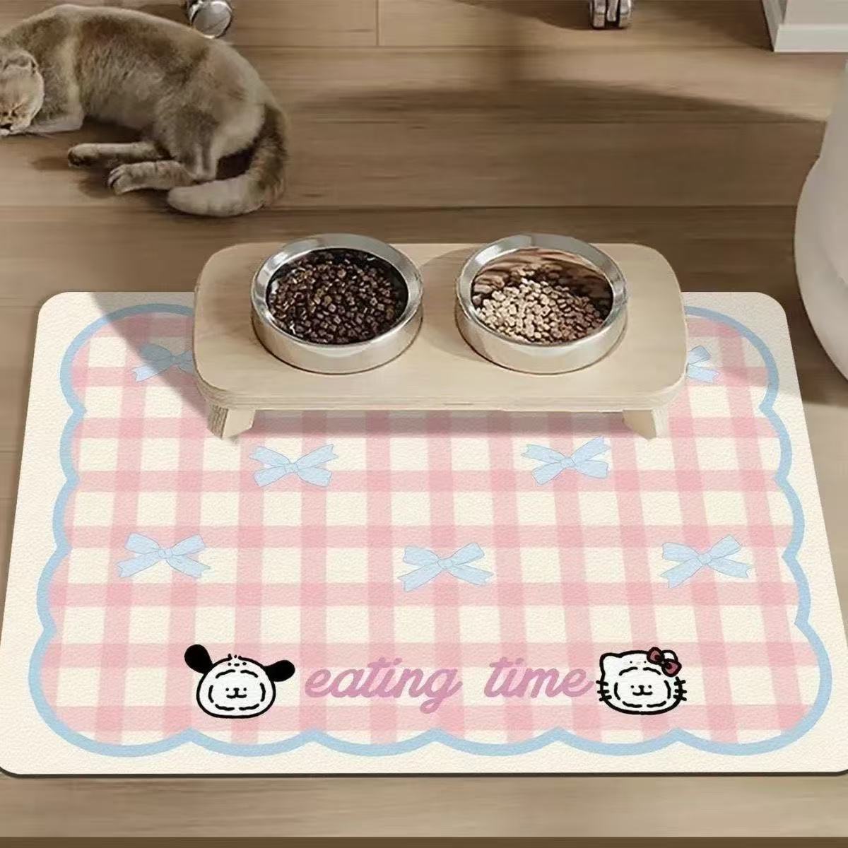 奶油宠物地垫宠物餐垫pvc防水防油防滑猫咪防漏狗狗防溅吃饭垫子