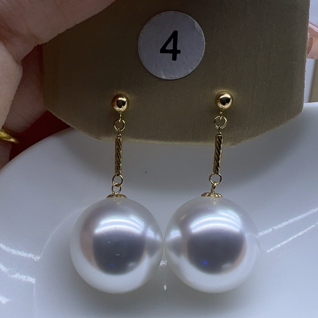 耳饰淡水珍珠18K金镶嵌