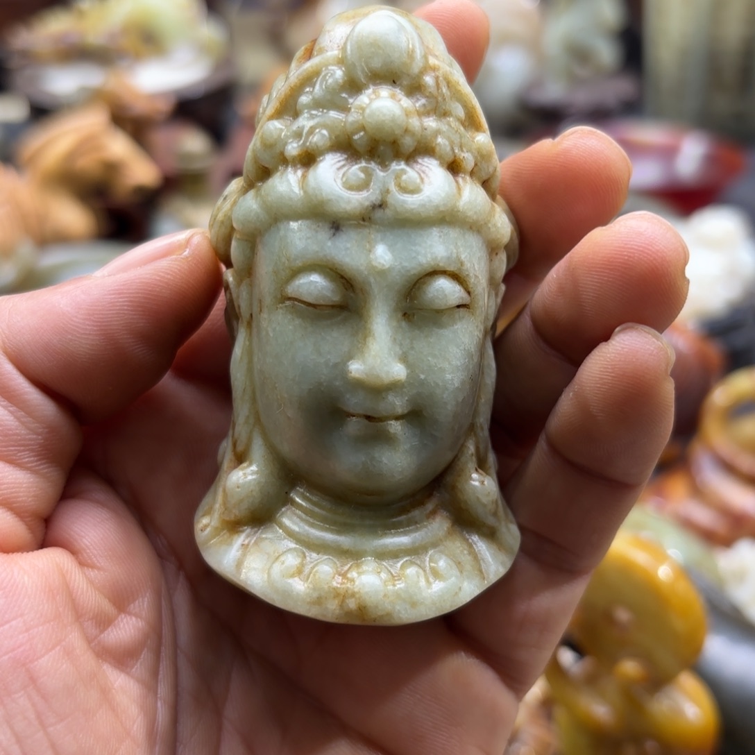 用***3和田玉（糖玉）未镶嵌挂件