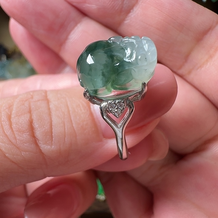 葫***娟翡翠未镶嵌手镯翡翠199