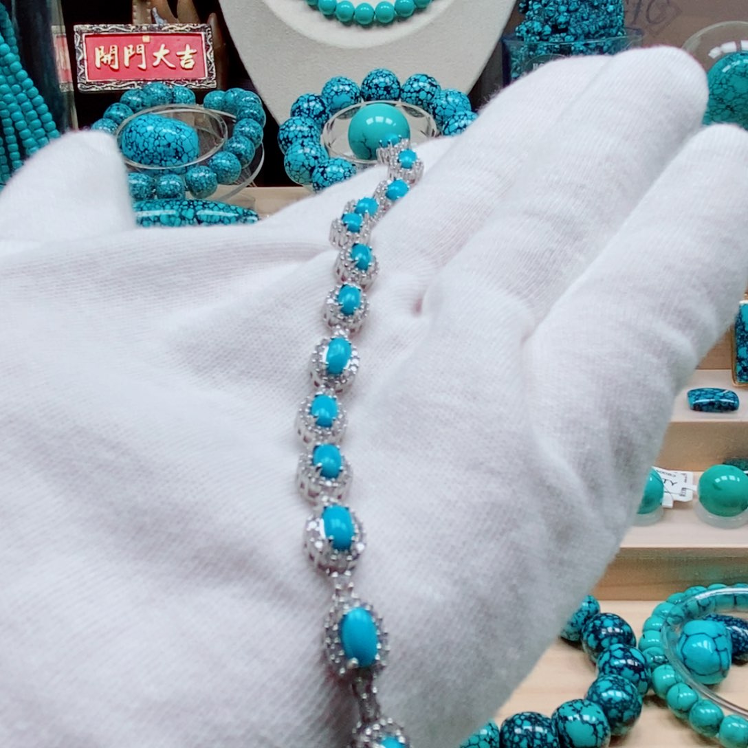 银S925镶嵌绿松石绿松石