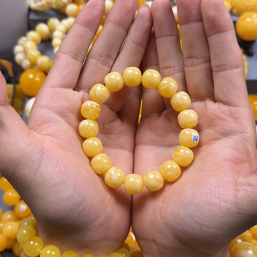 琥珀珠宝奇石未镶嵌同料13mm