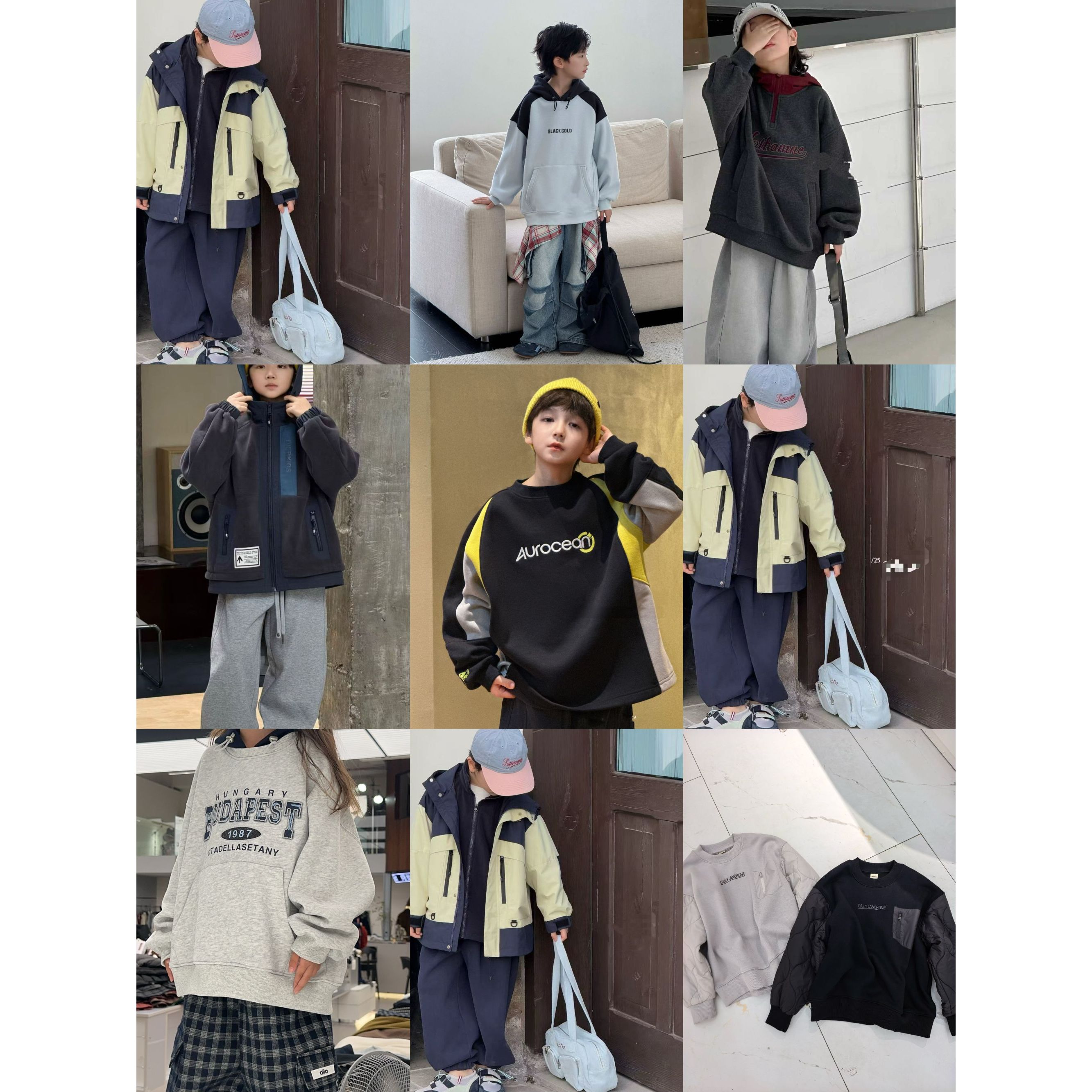 儿童冬款穿搭组合韩版时尚休闲穿搭 2025新款冬装大猪小猪童装