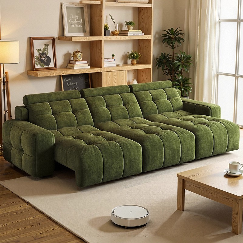 零靠墙劳伦斯电动多功能雪尼尔布艺沙发意式复古风可躺平智能沙发