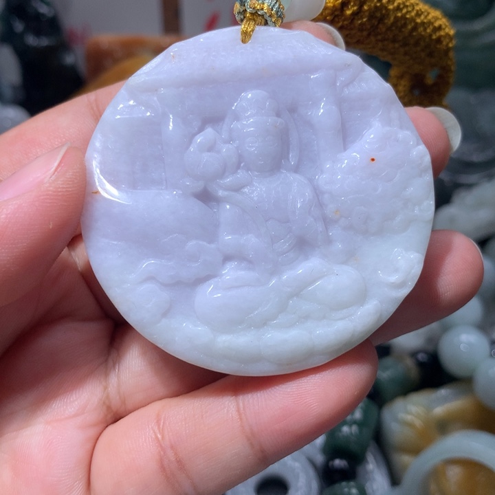 翡翠未镶嵌颈饰保真天然A货翡翠