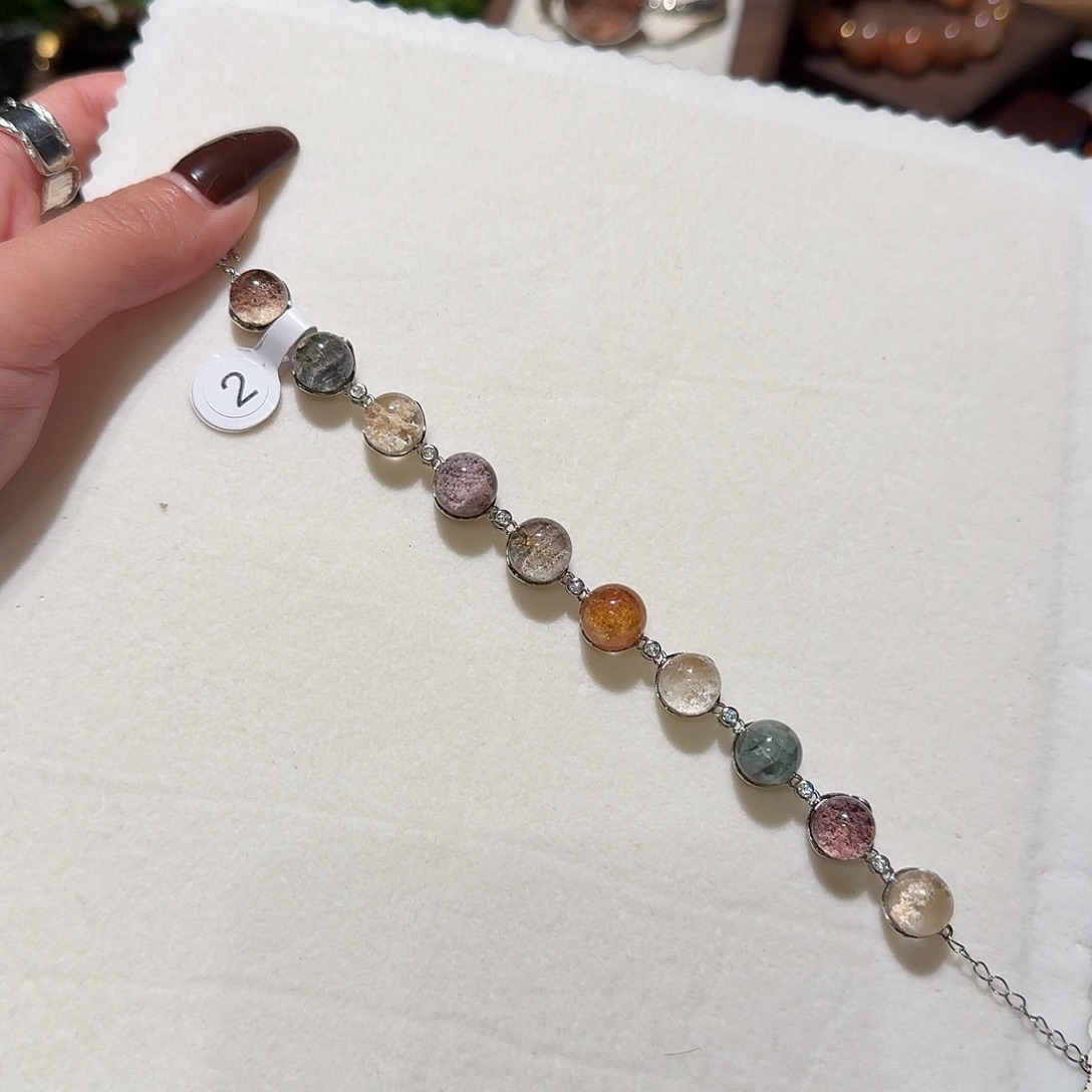 银S925镶嵌水晶手链幽灵手链