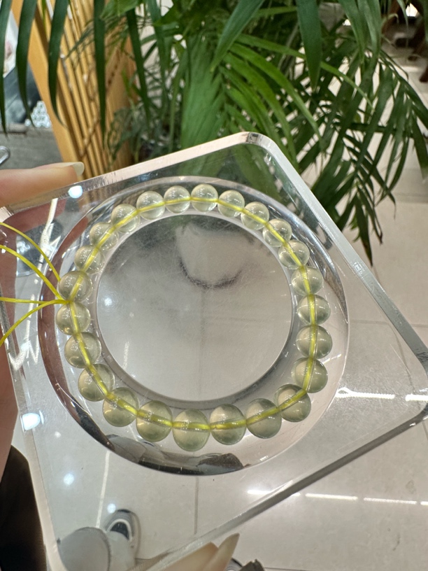 高净体柠檬黄卡7+毫米单圈手串