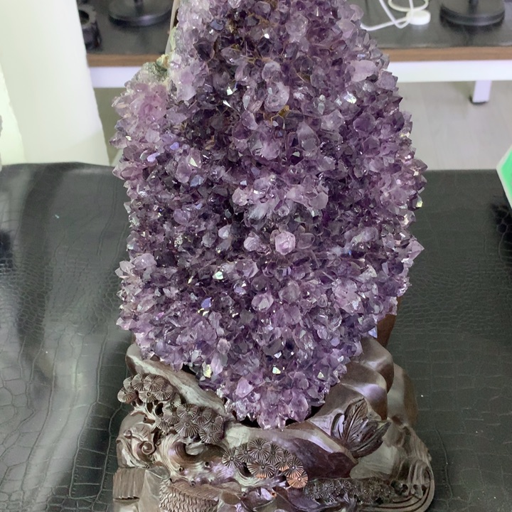 水晶大紫晶花未镶嵌