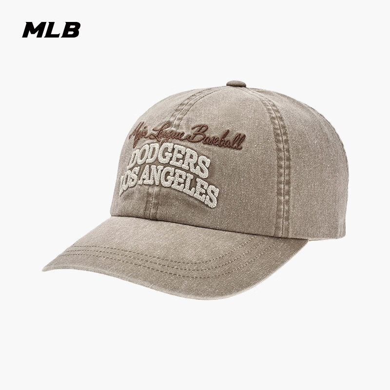 MLB官方虞书欣同款男女刺绣logo学院风软顶棒球帽25新款M25NCPV18