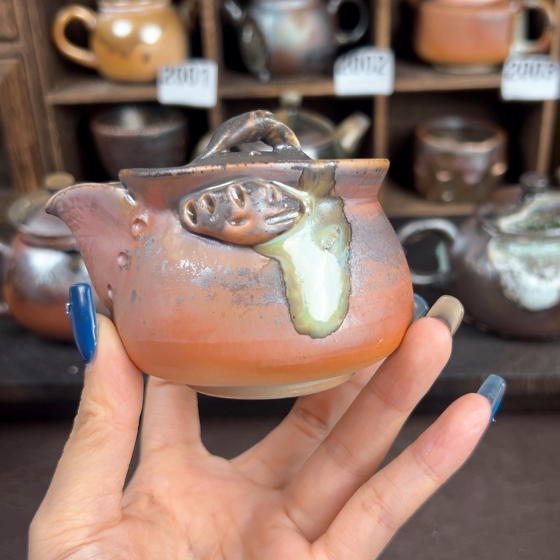 杯柴烧柴烧中白宝瓶