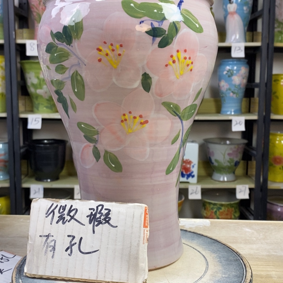 景德镇手工手绘陶瓷花盆