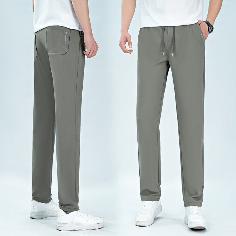 大白鲨2025夏季新款休闲裤男商务宽松百搭高档免烫抗皱九分裤长裤