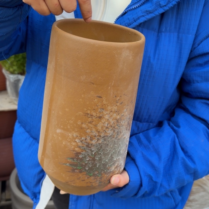 紫砂花盆口14高28宜兴紫砂 