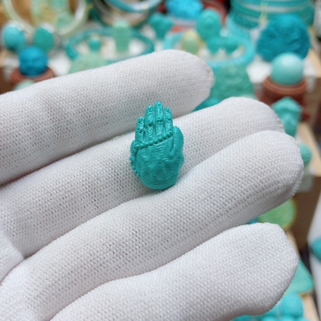 绿松石未镶嵌佛手