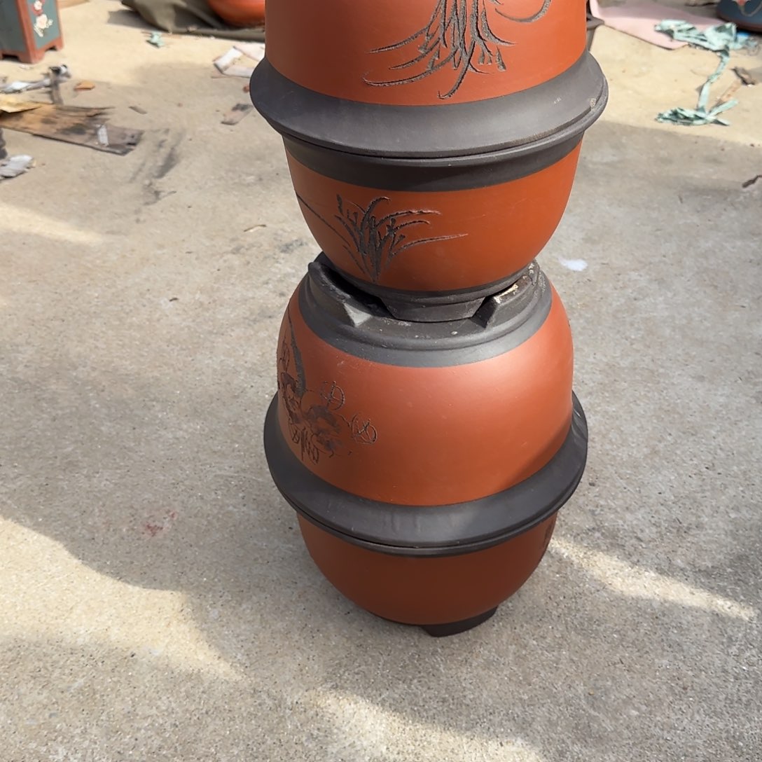 紫砂花盆口径18.12/14.10口径