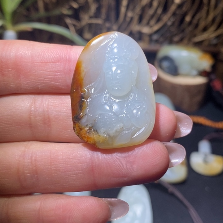 和田玉吊坠(不含链)未镶嵌