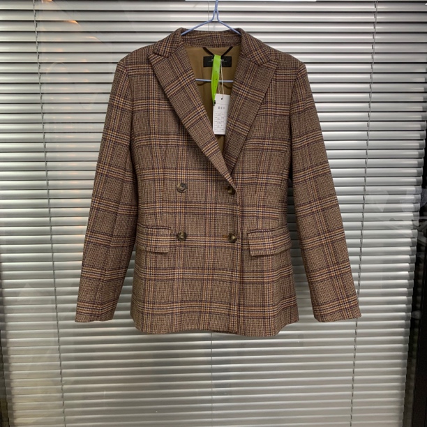 99新 MaxMara 复古格子西装外套/38码/C01365