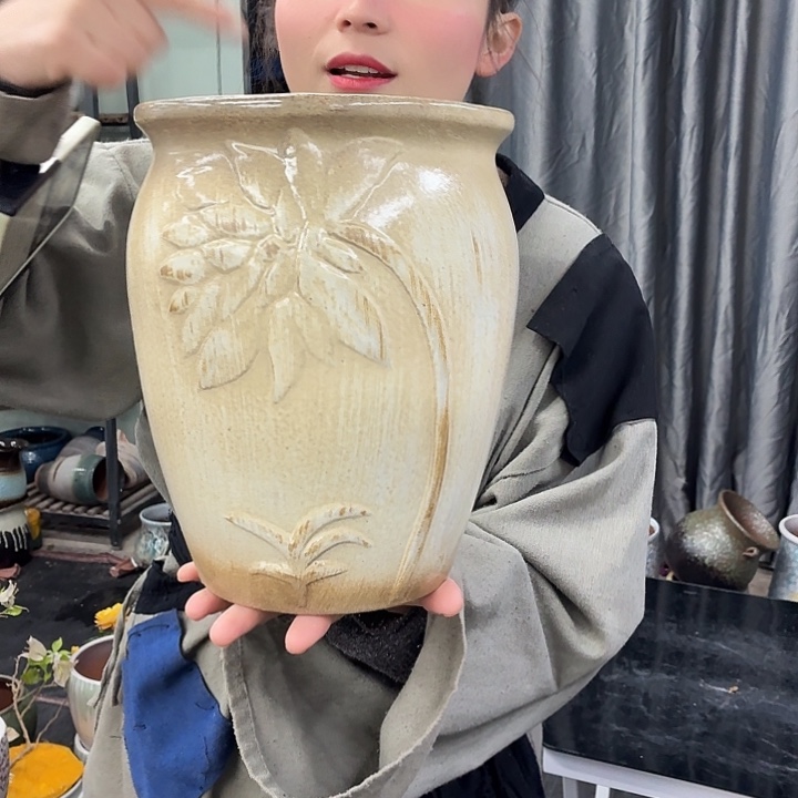 20×25 -粗陶花盆有孔-买买买
