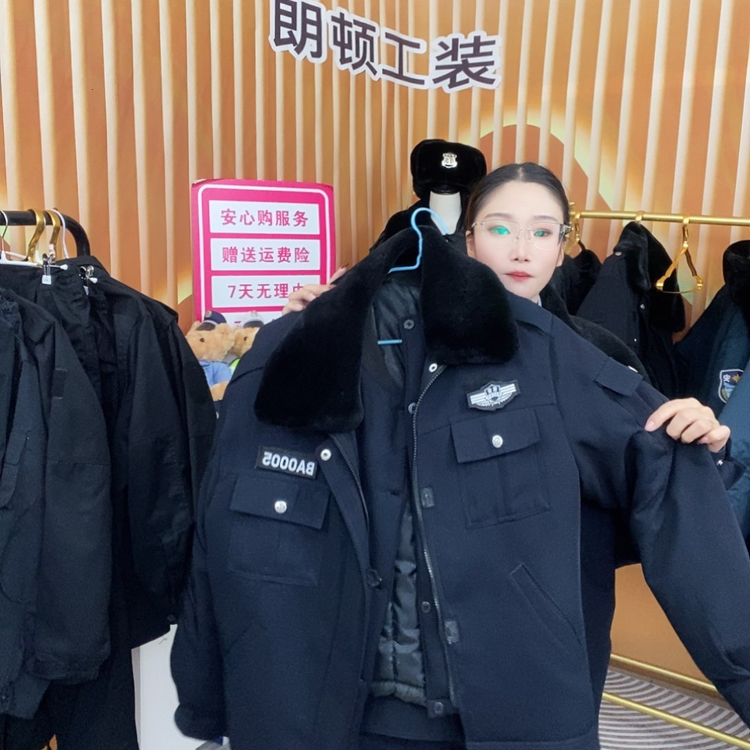 藏蓝色冬季拉链夹克棉袄套装女士165/88码不要标